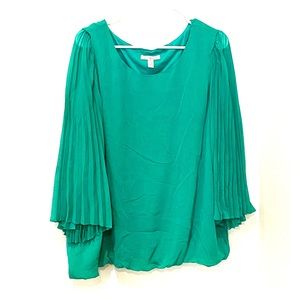 Roz & Ali teal/green blouse